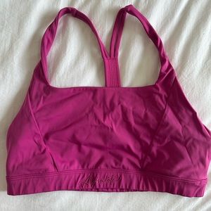 Alphalete Magenta open back sports bra